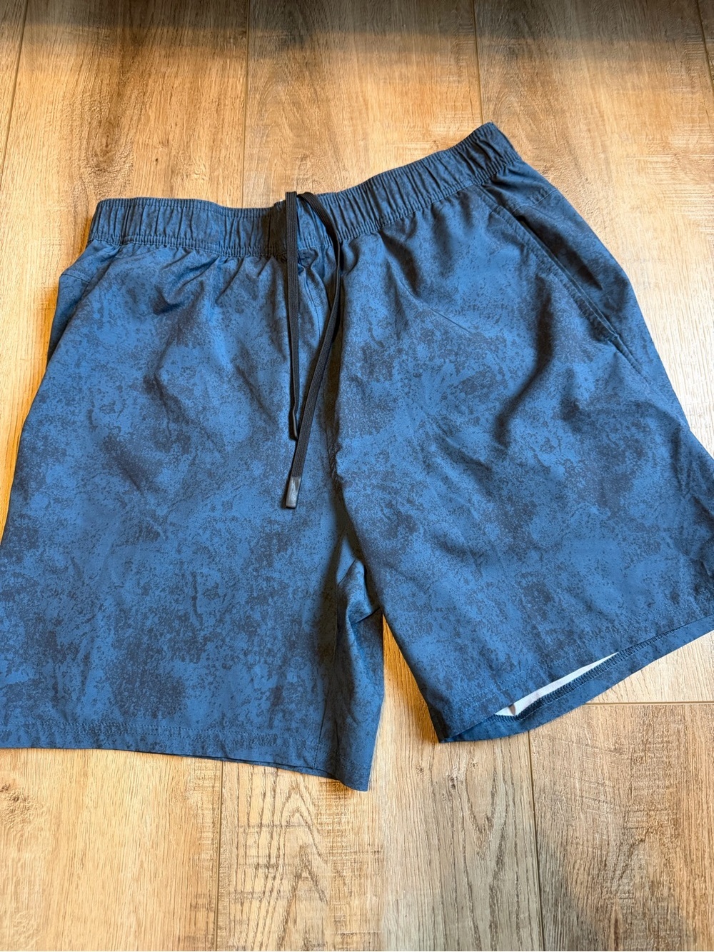 Balance Collection Men's Athletic Shorts - Navy Blue with Black Drawstring